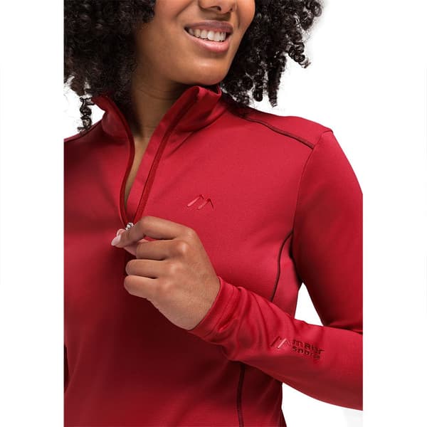 Maier Sports Midlayer Jenna Rec Puolivetoketjullinen Fleecetakki Punainen M Nainen