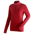 Miniatyrbillede 1 af 3: Maier Sports Midlayer Jenna Rec Fleecejakke Med Halv Lynlås Rød 2XL Kvinde