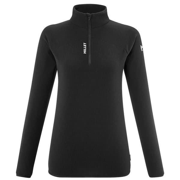 Millet K Lightgrid Fleece Med Halv Dragkedja Svart XL Kvinna