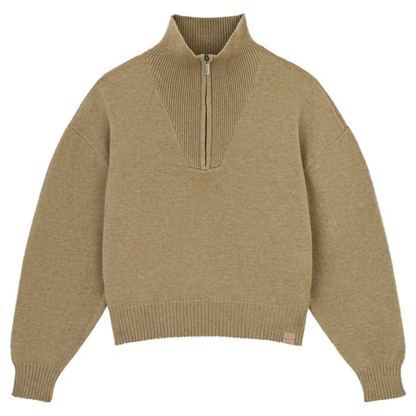 Dickies East Helena Halv Lynlås Sweater Grøn XS Kvinde