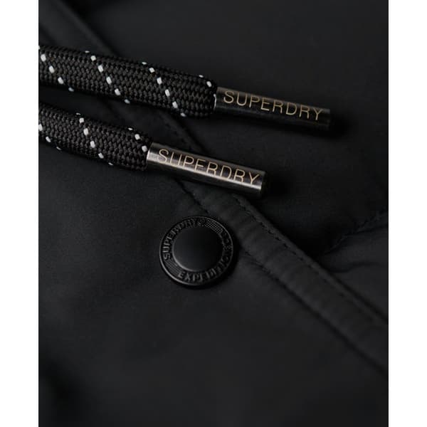 Superdry Everest Mid Length Puffjacka Svart M Kvinna