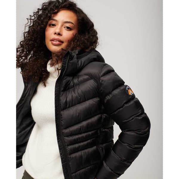 Superdry Fuji Quilt Padded Jacka Svart L Kvinna