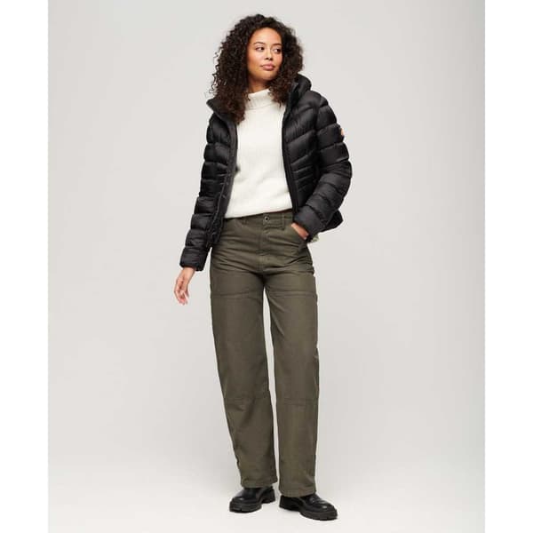 Superdry Fuji Quilt Padded Jacka Svart L Kvinna