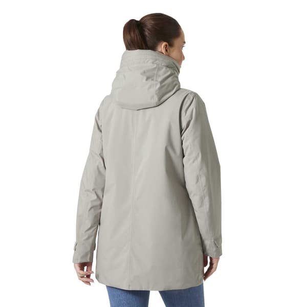 Helly Hansen Victoria Insulated Mid Regnfrakke Grøn,Grå L Kvinde