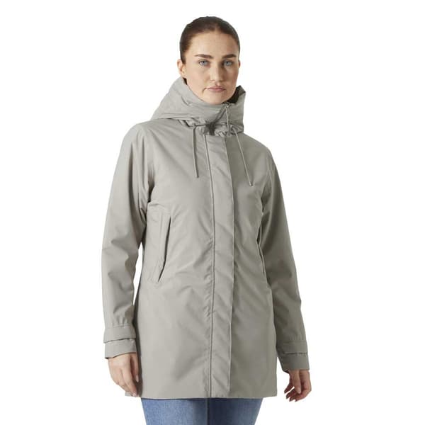 Helly Hansen Victoria Insulated Mid Regnfrakke Grøn,Grå L Kvinde
