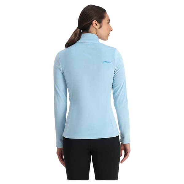 Spyder Shimmer Bug Fleecejakke Med Halv Lynlås Blå XL Kvinde