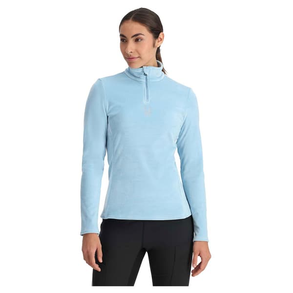 Spyder Shimmer Bug Fleecejakke Med Halv Lynlås Blå XL Kvinde