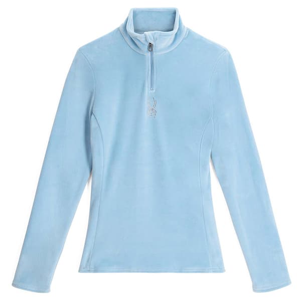 Spyder Shimmer Bug Fleecejakke Med Halv Lynlås Blå XL Kvinde
