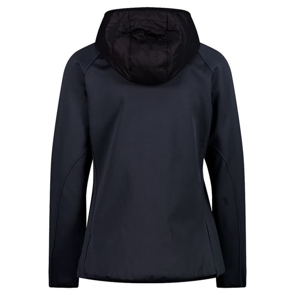 Cmp Hybrid Fix Hood 32e2136 Softshelljakke Sort 2XS Kvinde