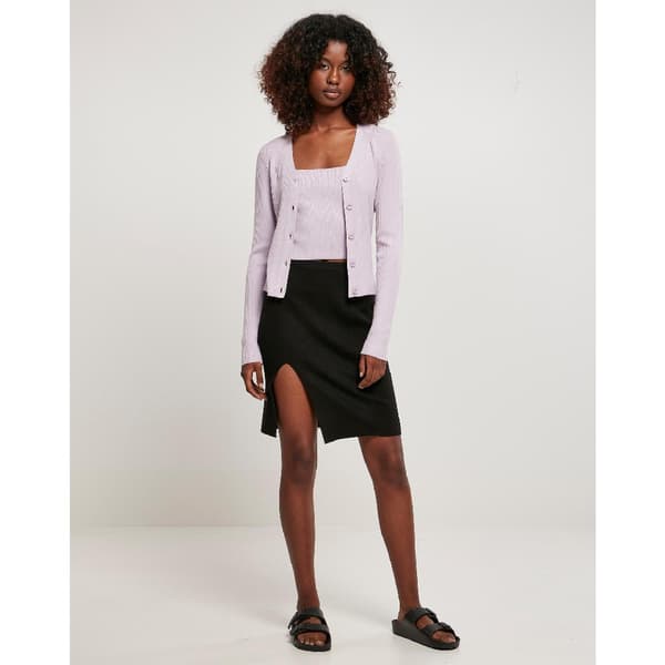 Urban Classics Knit Cardigan Blå 5XL Kvinde