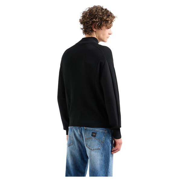 Armani Exchange 6dzm6l_zm5bz Halv Dragkedja Tröja Svart L Man