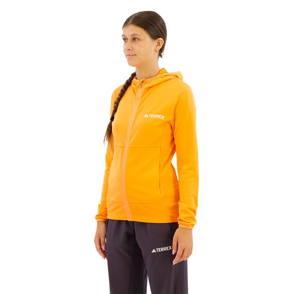 Adidas Xpr Lt J Vetoketjullinen Fleecetakki Oranssi S Nainen