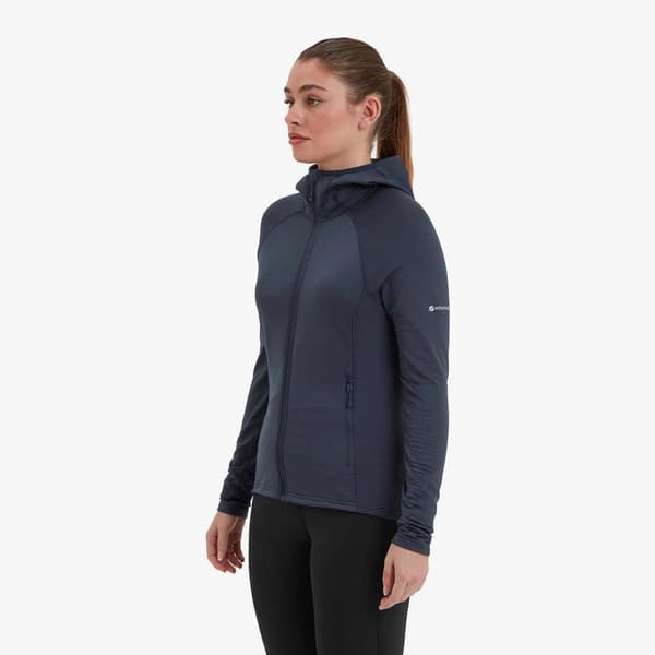 Montane Protium Lite Fleecejacka Med Huva Blå 2XL Kvinna