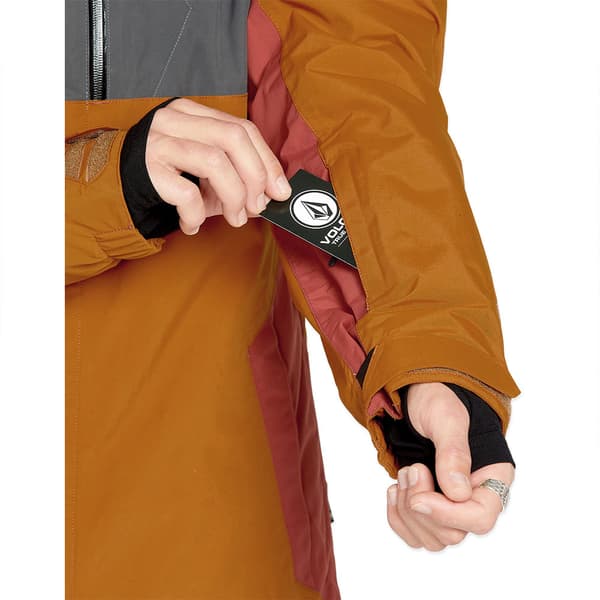 Volcom L Insulated Gore-tex Jakke Brun,Grå M Mand