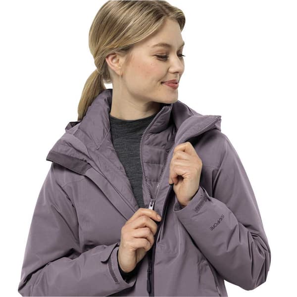 Jack Wolfskin Pilvi Down Jakke Grå,Lilla XS Kvinde