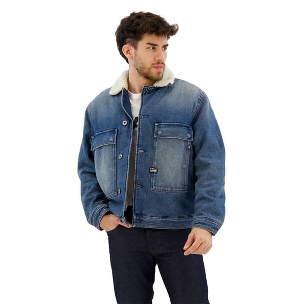 G-star Utility Flap Pocket Sherpa Jeansjacka Blå 2XL Man