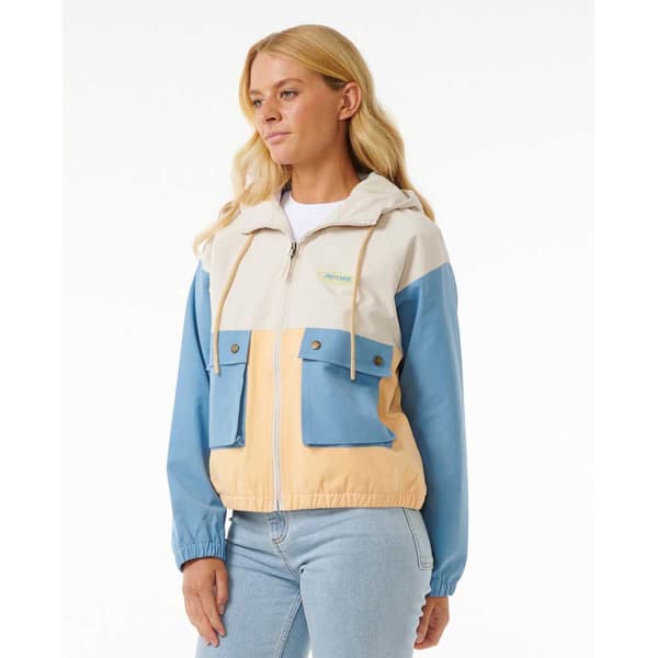 Rip Curl Anti-series Cropped Jacka Vit,Blå L Kvinna