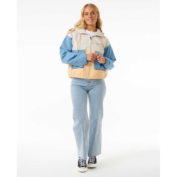 Rip Curl Anti-series Cropped Jacka Vit,Blå L Kvinna