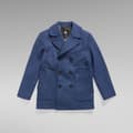 Miniatyrbillede 3 af 6: G-star Wool Peacoat Frakke Blå S Mand