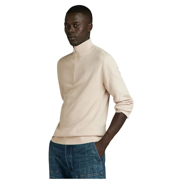 G-star Moss Skipper Halv Lynlås Sweater Beige 2XL Mand