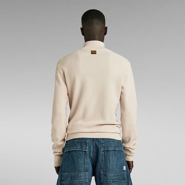 G-star Moss Skipper Halv Lynlås Sweater Beige 2XL Mand