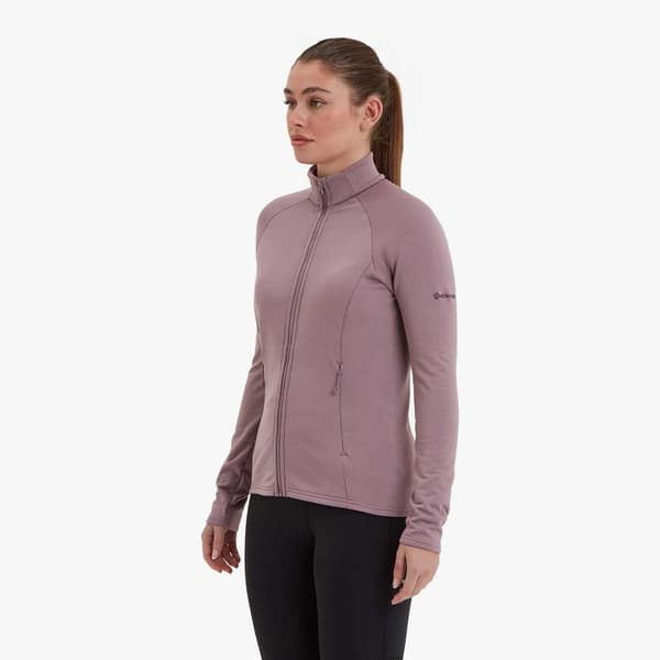 Montane Protium Fleecejakke Med Halv Lynlås Lilla 2XS Kvinde