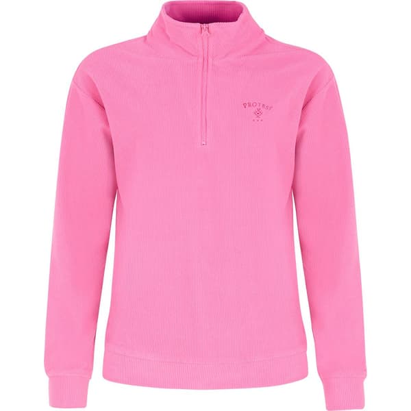 Protest Nappa Fleece Med Halv Dragkedja Rosa L Kvinna