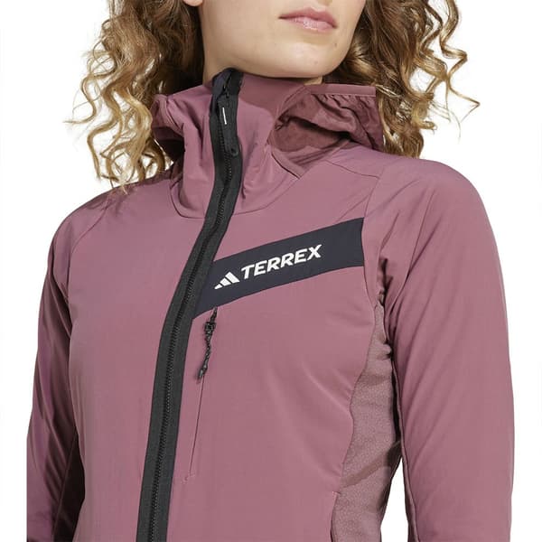 Adidas Terrex Techrock Wind Fleecejakke Med Fuld Lynlås Rosa S Kvinde