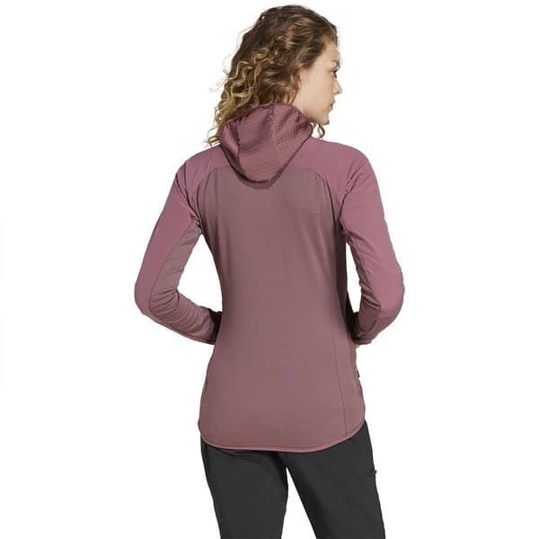 Adidas Terrex Techrock Wind Fleecejakke Med Fuld Lynlås Rosa S Kvinde