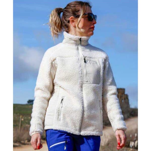 Newwood Joy Fleecejakke Med Fuld Lynlås Hvid 2XL Kvinde