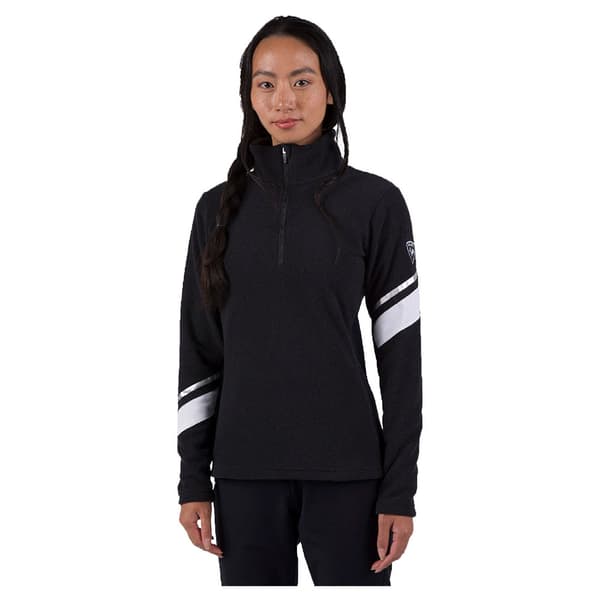 Rossignol Strawpile Fleece Med Halv Dragkedja Svart XS Kvinna