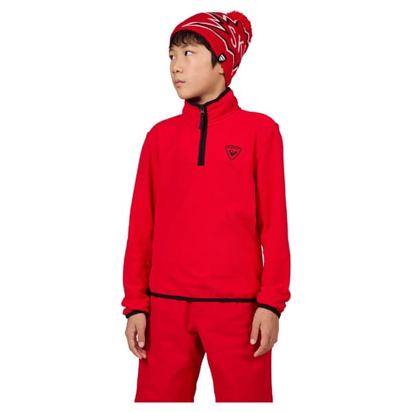Rossignol Strawpile Fleece Med Halv Dragkedja Röd 12 Years