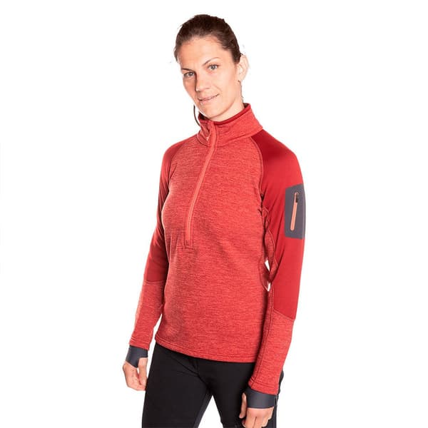Trangoworld Bellagio Vd Fleece Med Halv Dragkedja Röd XS Kvinna