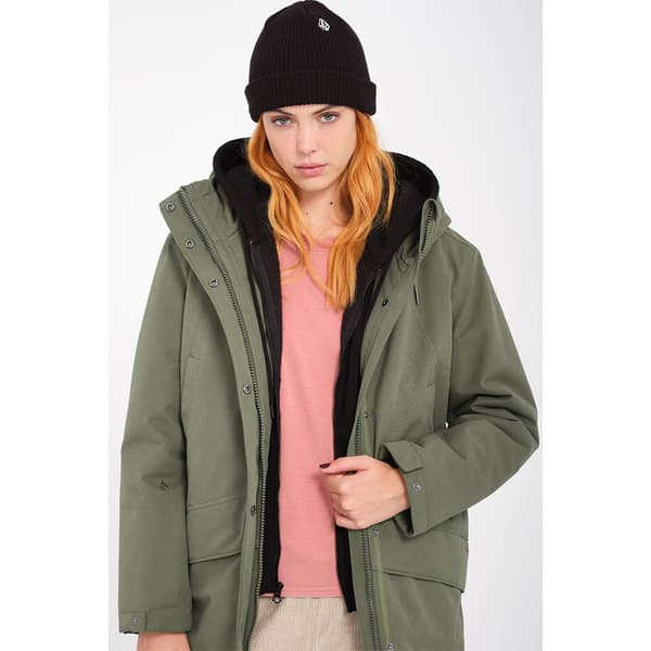 Volcom Somestone 10k Parka Vihreä L Nainen