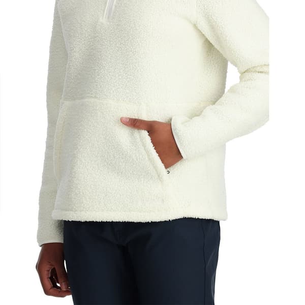 Spyder Cloud Fleecejakke Med Hætte Beige L Kvinde