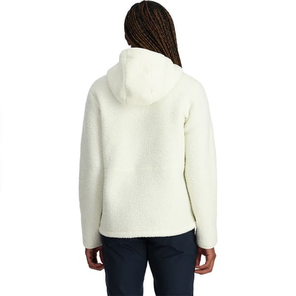 Spyder Cloud Fleecejakke Med Hætte Beige L Kvinde