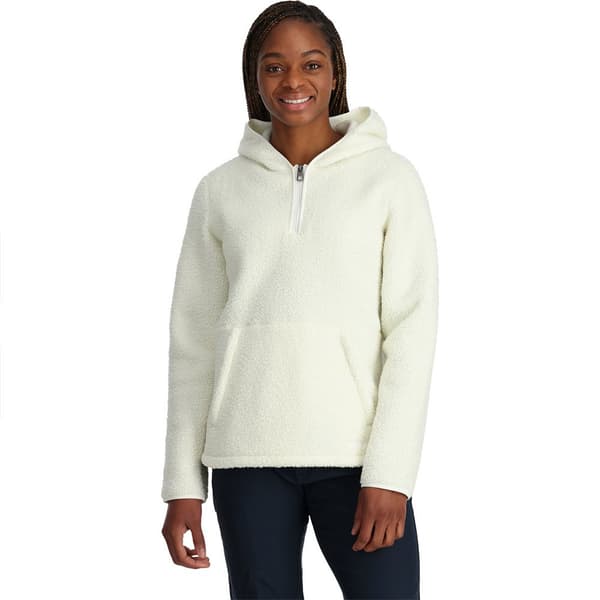 Spyder Cloud Fleecejakke Med Hætte Beige L Kvinde