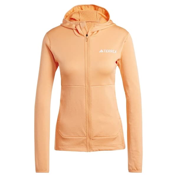 Adidas Xpr Lt J Fleecejakke Med Fuld Lynlås Orange XL Kvinde