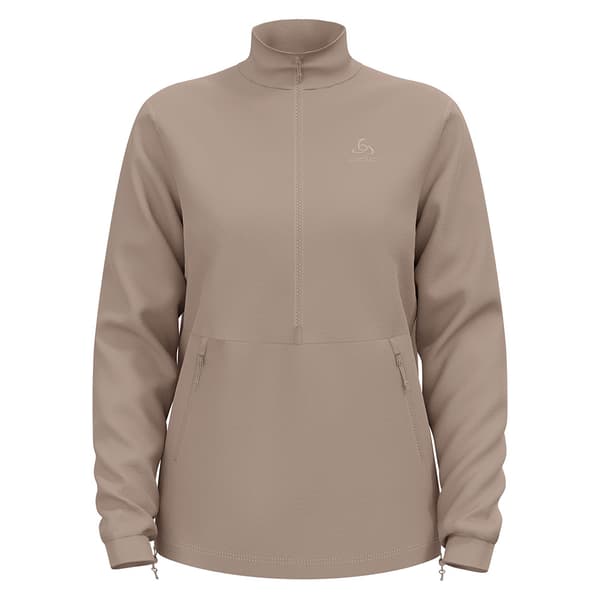 Odlo Essential 365 High Pile Fleecejakke Med Halv Lynlås Beige S Kvinde