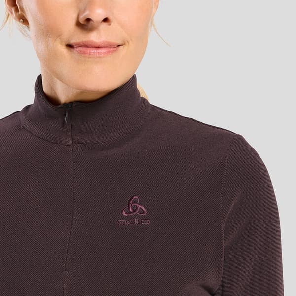 Odlo Roy Ml Fleece Brun M Kvinde