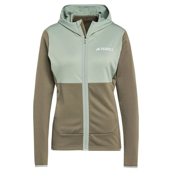 Adidas Terrex Xperior Light Fleecejacka Med Dragkedja Grönt XL Kvinna