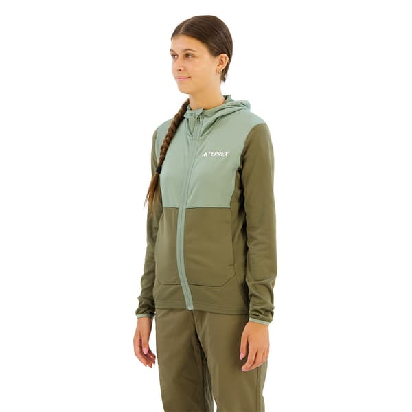 Adidas Terrex Xperior Light Fleecejacka Med Dragkedja Grönt XL Kvinna