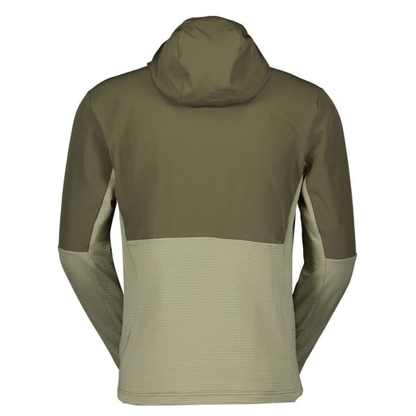 Scott Defined Tech Hybrid Fleece Med Halv Dragkedja Grönt S Man