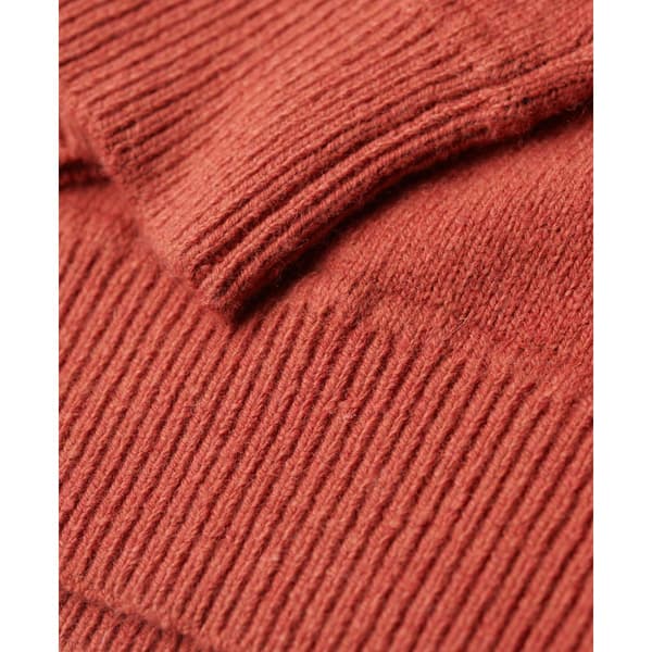Superdry Essential Embroidered Henley Halv Dragkedja Tröja Orange 2XL Man