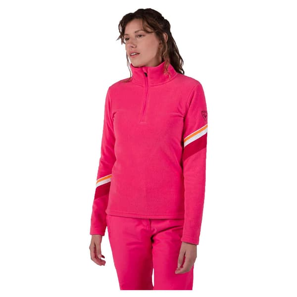 Rossignol Strawpile Fleece Med Halv Dragkedja Rosa XL Kvinna