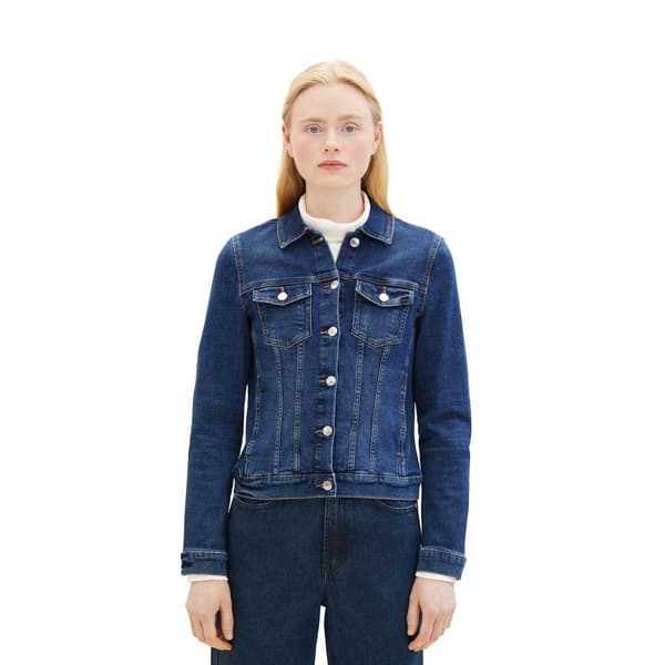 Tom Tailor Easy Jeansjacka Blå L Kvinna