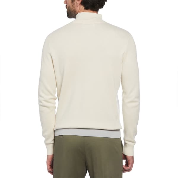 Original Penguin Chest Stripe Halv Lynlås Sweater Beige M Mand