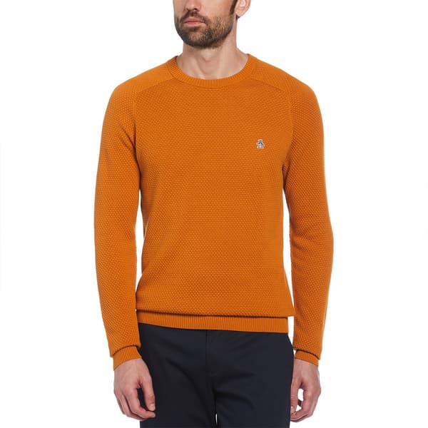 Original Penguin Novelty Bubble Stitch Trøje Orange L Mand