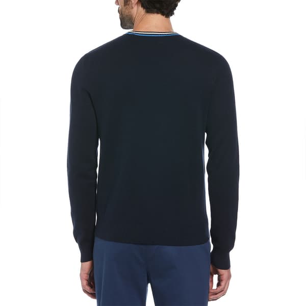 Original Penguin Tipped Crew Neck Tröja Blå L Man