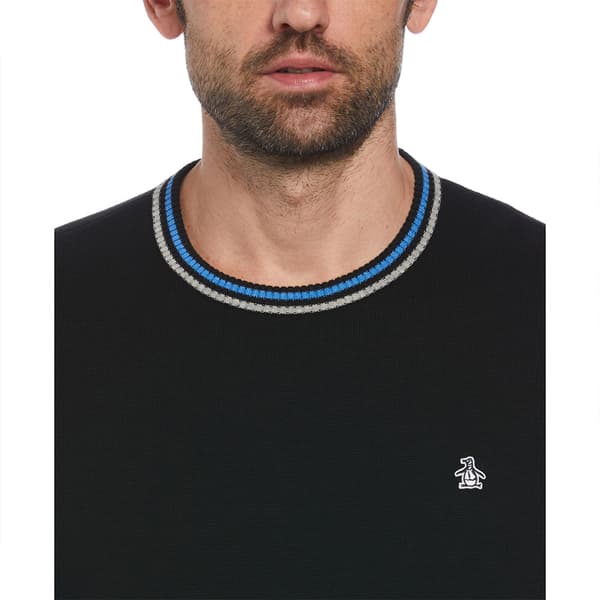 Original Penguin Tipped Crew Neck Tröja Svart S Man